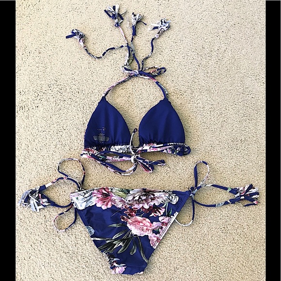 🆕🔥RACHEAL ROY:VERY CUTE-BLUE&FLORAL CHEEKINY 👙SNICH  BOTTOMS TO MAKE BOOTYPOP - Picture 6 of 14